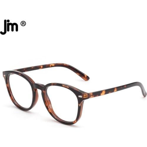 JM Men Women Blue Light Retro Glasses Frame Anti Blue Ray Computer Clear Fake Glasses