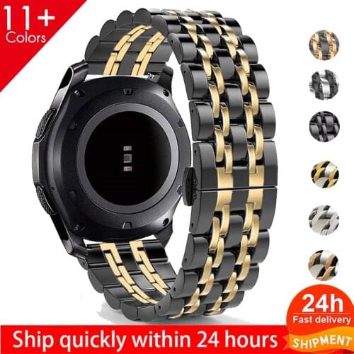 22 20mm Band For Samsung Galaxy Watch 3 41 45mm 46mm 42mm gear s3 Stainless Steel Strap Bracelet for Active2 40 44mm Amazfit GTR