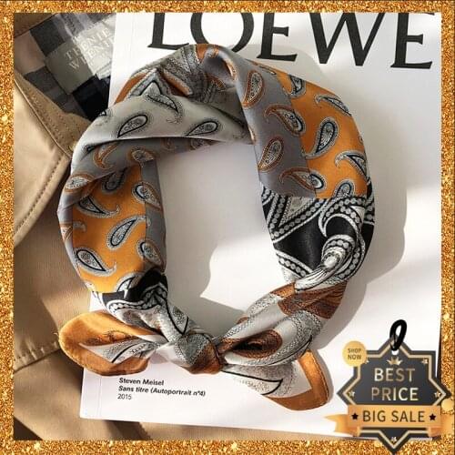 2021 New Pure Silk Woman Mulberry Silk Scarf Square Pashmina Girl Lady Kerchief Headwear Luxury Scarves Fashion Shawl Wrap Gift