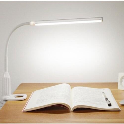 LED Table Lamp Eye Protect Clamp Clip Table Lamp Stepless Dimmable Bendable USB Powered Touch Sensor Control