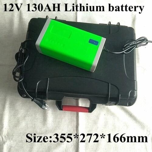 12V 150AH Waterproof 12v 120ah Lithium Ion 12V 130Ah Bateria Li Ion for 1200w Golf Cart UPS Boat RV Inverter + 15A Charger