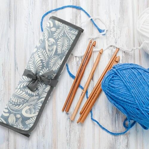 Crochet Storage Unique Pattern Waterproof 600D Oxford Cloth Knitting Tote Needle Bag