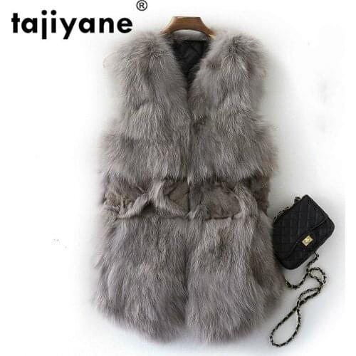 Fox Women Vest Fur Coat Autumn Winter Coat Women Clothes 2021 Real Fur Coat Korean Ladies Elegant Slim Fit Women Tops ZT673