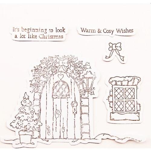 10.5x14.5cm Forest cabin Transparent Clear Stamps Silicone Seals Roller Stamp DIY scrapbooking photo album/Card Making