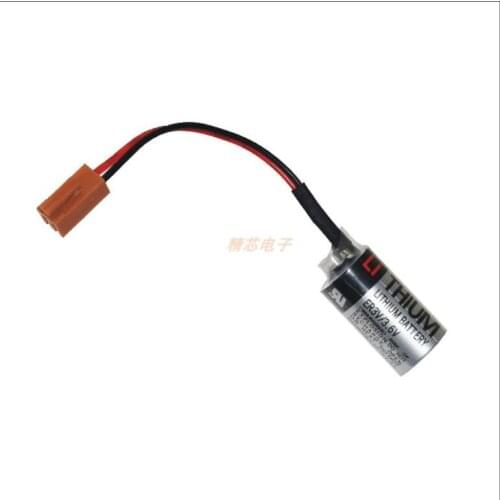 10PCS Original ER3V 3.6V 1000mAh JZSP-BA01 PLC Industrial Battery Pack with Brown Plug ER3V/3.6V 1000mAh JZSPBA01 Battery