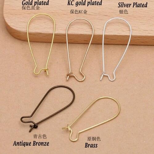 1000pcs U-shaped 32mm pure copper earring hooks ear hook earring findings jewelry accessories