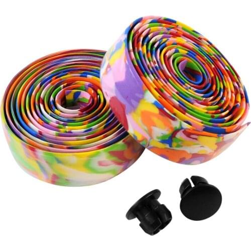 The New Bicycle Handlebar Road Bike Bicycle Handlebar Cover Leather Belt Steering Wheel Mountain Bike Cover Non-slip Belt Rubber