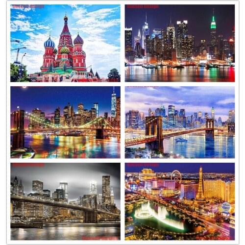 2020 new style diamond mosaic dream castle beaded embroidery castle rhinestone pictures beaded embroidery city decoration home