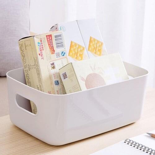 2021 Sundry Storage Basket Student Desktop Snack Storage Box Plastic Organizer Drawers For Makeup Household Kitchen Sorting Box
