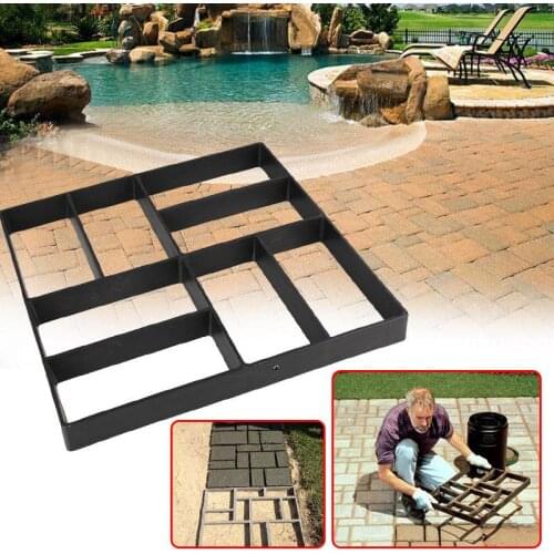 40*40 Rectangle Garden paving plastic mold for garden concrete molds garden path DIY Stone model shovel