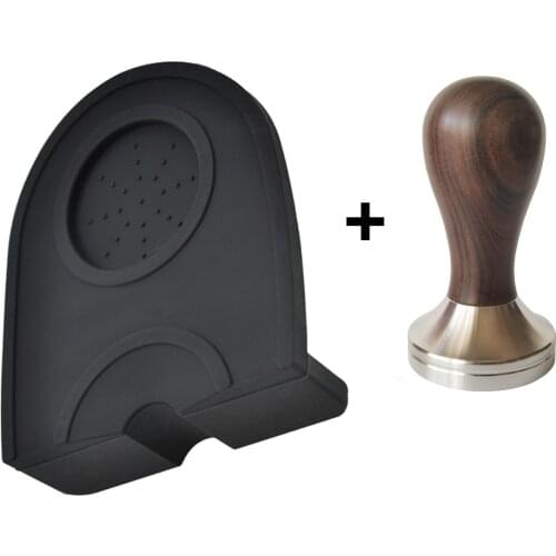 49/51/53/58mm Silicone Coffee Tamper Mat 304 Stainless Steel Coffee Tamper Tool