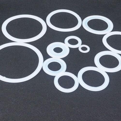 5pcs 1/2" 3/4" 1" 1.5" 2" 2.5" 3" 3.5" 4" Tri Clamp Ferrule Silicon Rubber Sealing Gasket Ring Washer Sanitary Homebrew