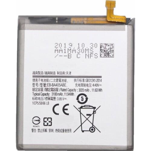 5pcs /lot 3100mAh EB-BA405ABE Battery For Samsung Galaxy A40 2019 A405F SM-A405FM /DS SM-A405FN /DS GH82-19582A