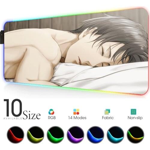 Large Mouse Pad Girl Heart Rgb Attack on Giant Sexy Man Gamer Notebook PC Backlight LED Keyboard USB Gaming Accessories Mousepad