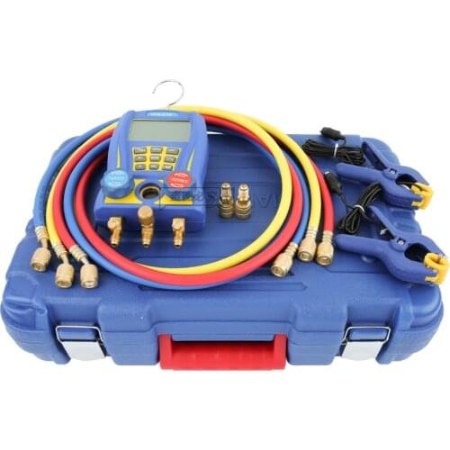 DSZH WK-6889Refrigeration Pressure Gauge Digital Manifold Pressure Gauge Vacuum Pressure Temperature Meter Test Air-Conditioning