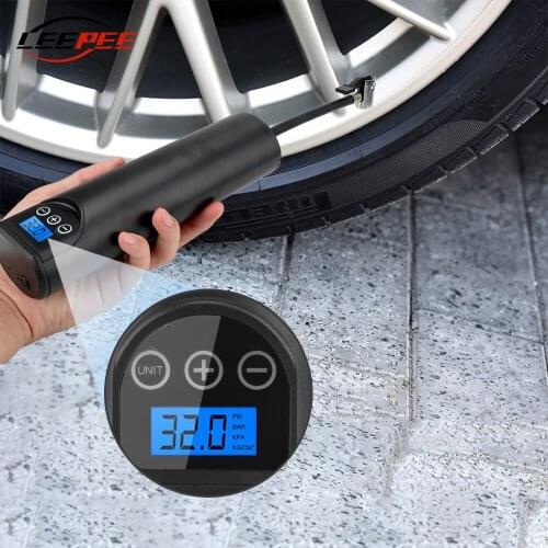 LEEPEE Digital Tire Inflator 150PSI Tyre Air Pump Compressor Intelligent Rechargeable For Bicycle Motorcycle Car Accessories