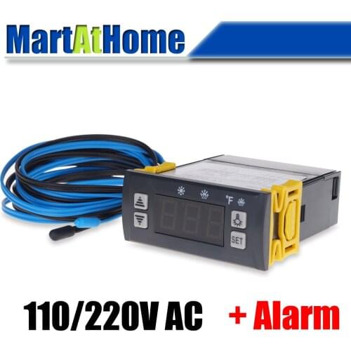 Digital Temperature Controller -40 to 120°F -45 to 45℃ Switchable 110V/220V AC for Refrigerators Freezers Defrosting