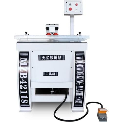 Woodworking furniture hinge driller machine wood hole drilling boring machinery with dust collect