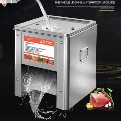 Full stainless steel Electric meat slicer Commercial Fully automatic Slice cutter meat grinder Small desktop cutting machine