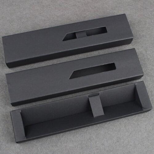 200pcs Black, white, kraft Creative Folding Pen Box General Gift Packaging Cardboard Box Drawer Paper Pen Box with Window