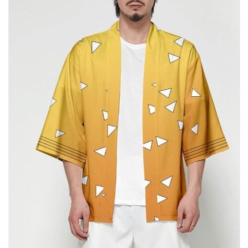 Women/Men Summer Casual Cool Streetwear Demon Slayer Kimetsu no Yaiba 3D Printing Japanese Anime Kimono Haori Yukata Cosplay