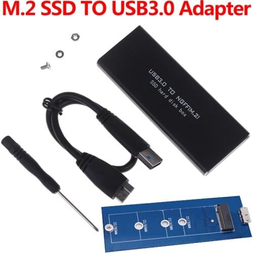 USB-C M.2 NGFF Hard Drive Enclosure B Key SATA SSD Reader to USB 3.0 Adapter new