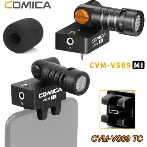 COMICA CVM-VS09 TC Microphone 3.5mm Connection for Huawei Android Phone TYPE-C CVM VS09 MI Mic for Lightning iPhone 11 6 7 8 X