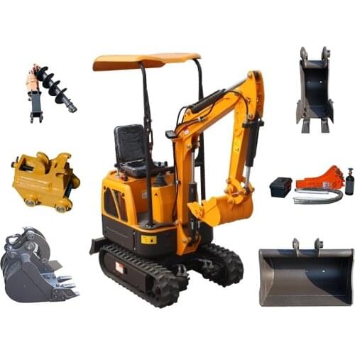 Mini digger for garden construction mini digger excavator with hydraulic joystick mini excavator 1ton
