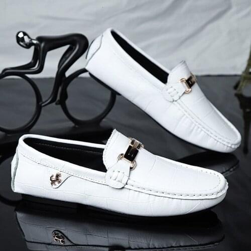 Male Shoes Men Loafers Genuine Leather Sneakers Free Shipping Summer for Man Mens Vulcanized Working Sneaker Mens Business One