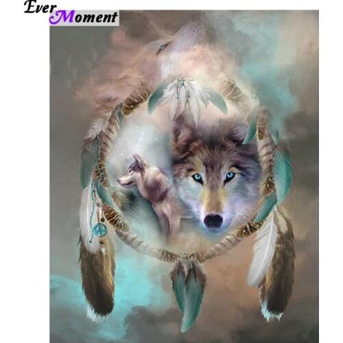 Icon Diamond Embroidery Wolf Mosaic Crystal 5D Cross Stitch Square Drill Diamond Painting Sticker Decoration Paintings ASF039