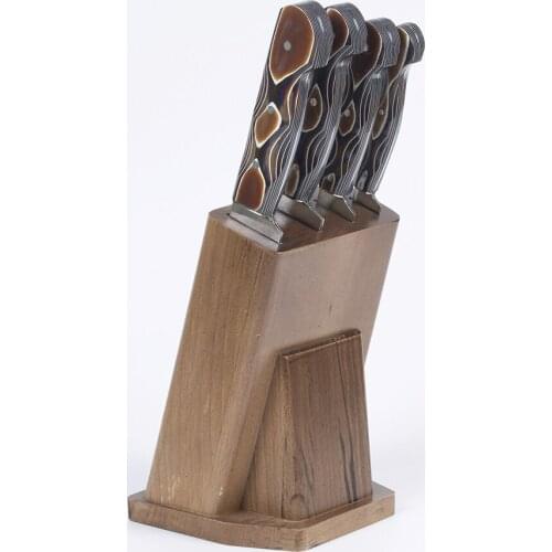 100% Handmade 4 Piece Knife Sets with Stand