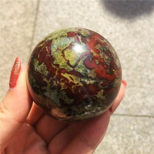 Natural Dragon Blood Stone Jasper Crystal sphere ball healing 1pcs 50-60mm