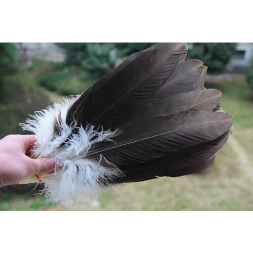 New! Free shipping sale 20pcs / lot beautiful birds eagle feathers, 35-50cm, diy decorative ornaments, feather fan subassembly