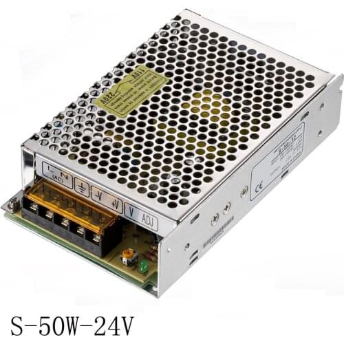 Cooling Aluminum shell 2a switching power supply 50w 24 volt led power supply