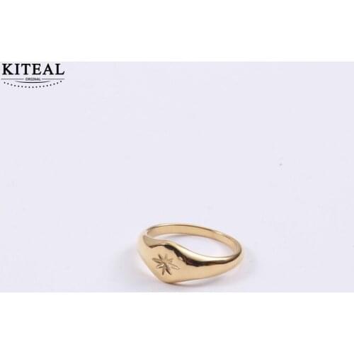 KITEAL online shopping india Gold color size 6 7 8 Lady finger Ring Geometric ins prices in euros Factory Wholesale