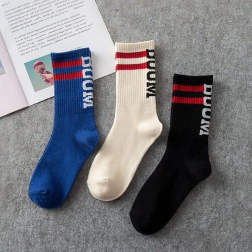 Autumn new tide brand letter tube soxs hip hop creative deodorant sweat-absorbent sports socks