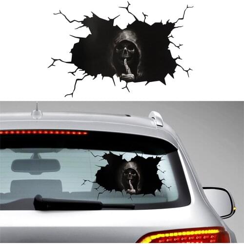 Happy Halloween Scary Silent Skull Car Sticker for ACURA Legend CL MDX RL TL Integra RDX Dacia duster logan sandero lodgy mcv 2