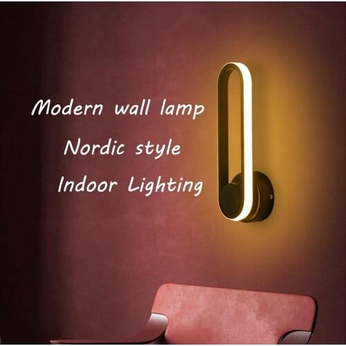 Modern Bedroom Bedside Decor Wall Lamps 330° Rotation Dimmable Nordic Style Living Room Sconce Indoor Lighting Iron Wall Lights