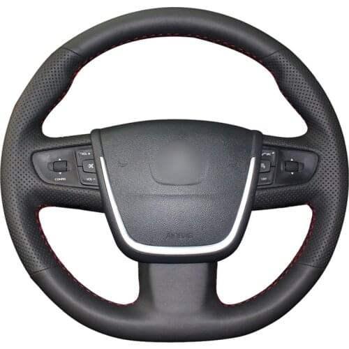 Hand-stitched Diy PU Micro Fiber Leather Car Steering Wheel Cover for Peugeot 508 2011-2018 508 SW 2011-2018