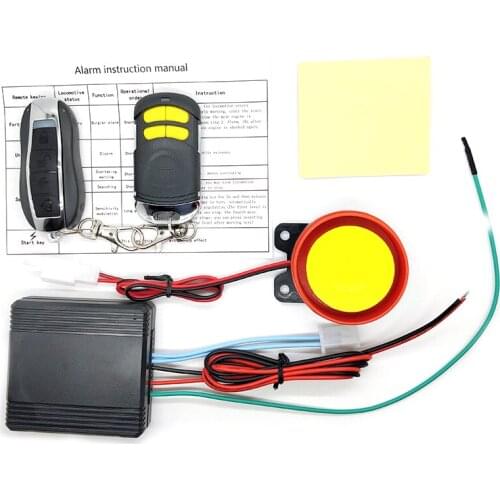Vibration Alarm For Motorcycle Lock Security Siren System Anti-Theft Remote Control Warning With Sound Horns immobilizer Device