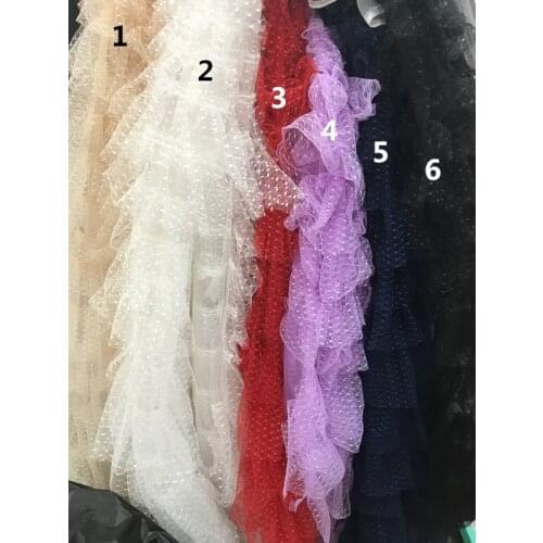 Embroidered tulle mesh fabric beautiful Embroidered tulle lace fabric L-7211 for wedding dress