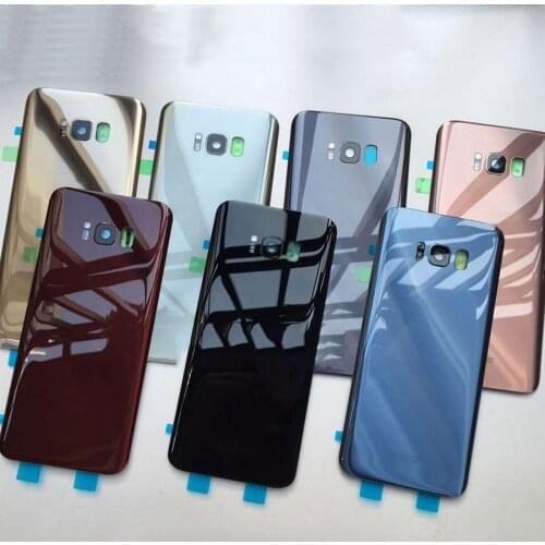 10pcs Rear Battery Door Case For Samsung Galaxy S8 G950 S8+ S8Plus G955 S8 Plus Back Glass Housing Cover+Camera Lens + IMEI SN