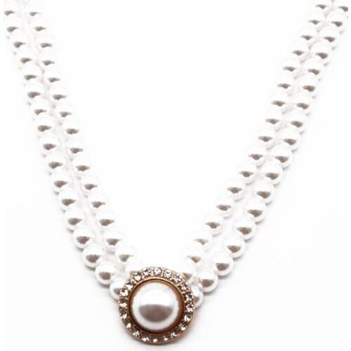 Pearl Choker Necklace Retro Fashion Accessories Elegant Party
