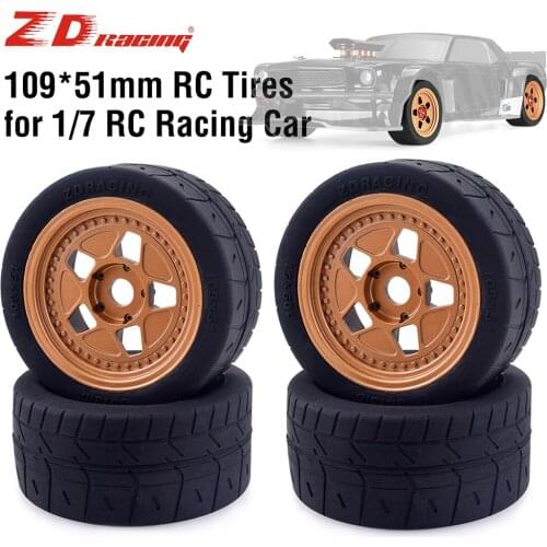2PCS/4PCS 109mm RC Tires Wheel 17mm Hex Hub 8585 Tyre for ARRMA ZD Racing EX07 1/7 4WD Brushless RC Racing Car