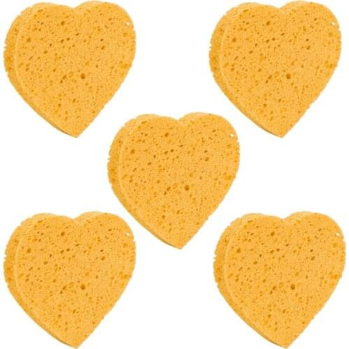 5x Facial Cleansing Cellulose Exfoliator Face Sponge Neck Wash Pad