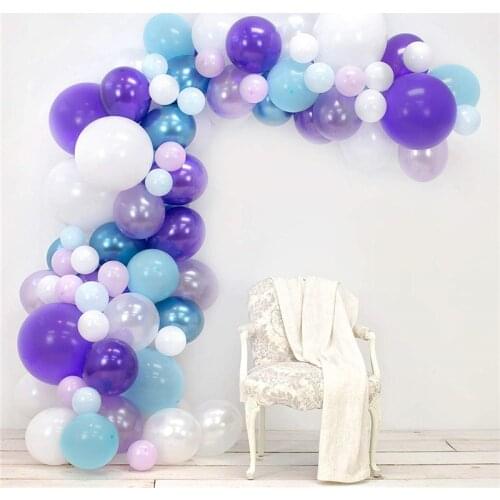 91pcs Wedding Party Balloons Baby Shower Supplies Backdrop Decor White Blue Latex Ballon Adult Anniversary Party Decoration