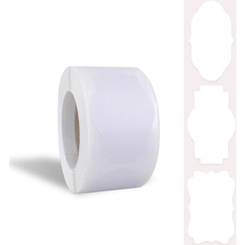 White Labels Stickers 300Pcs, Removable Waterproof blank Label for Jar Containers Bin, Organization Storage Label for Kitchen