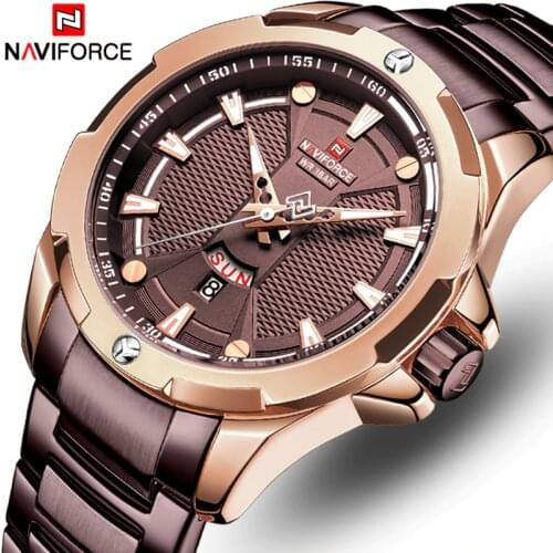 Top NAVIFORCE Mens Watch Brand Luxury Fashion Quartz Men Watches Waterproof Sports Male Military Wrist Watch Relogio Masculino