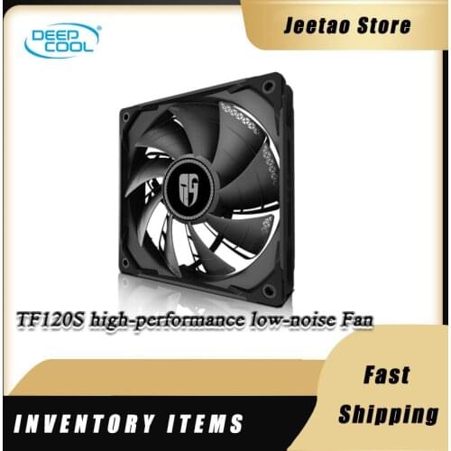 DEEPCOOL TF120S BLACK 12cm silent chassis COOLING fan double-layer supercharged fan blade 4pin PWM CPU cooling replacement fan