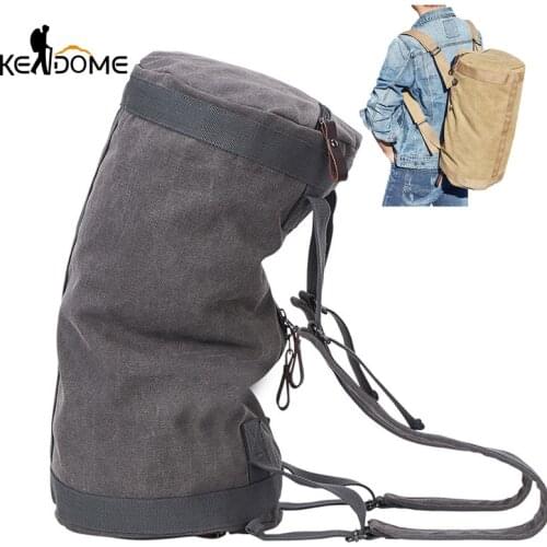 Men Fitness Gym Bag Training Backpack Cylindrical Bucket Rucksack Canvas Travel Hiking Shoulder Blaso Sac De Sport Outdoor XA95D